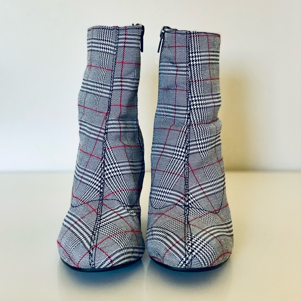 Truffle Collection Check Kitten Heel Sock Boots - image 5